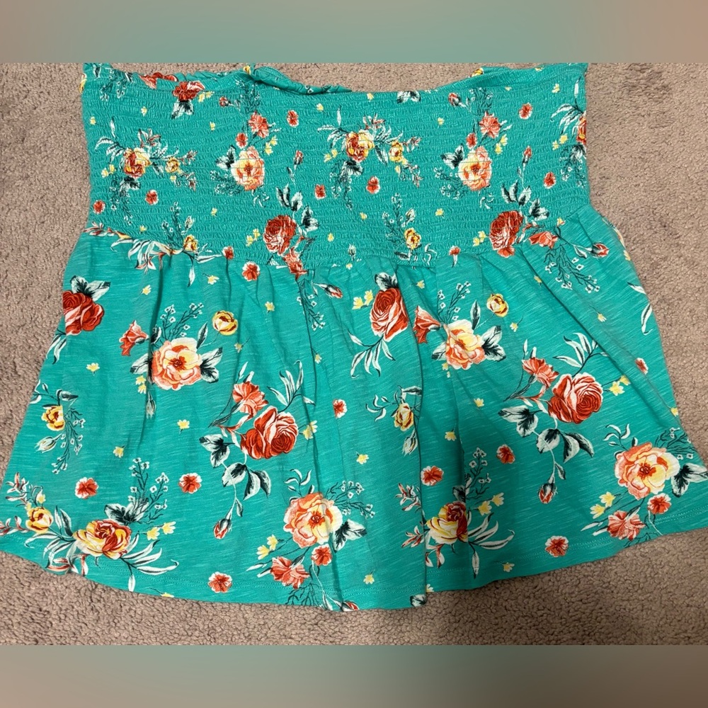 Torrid Floral Strapless Top 3‎